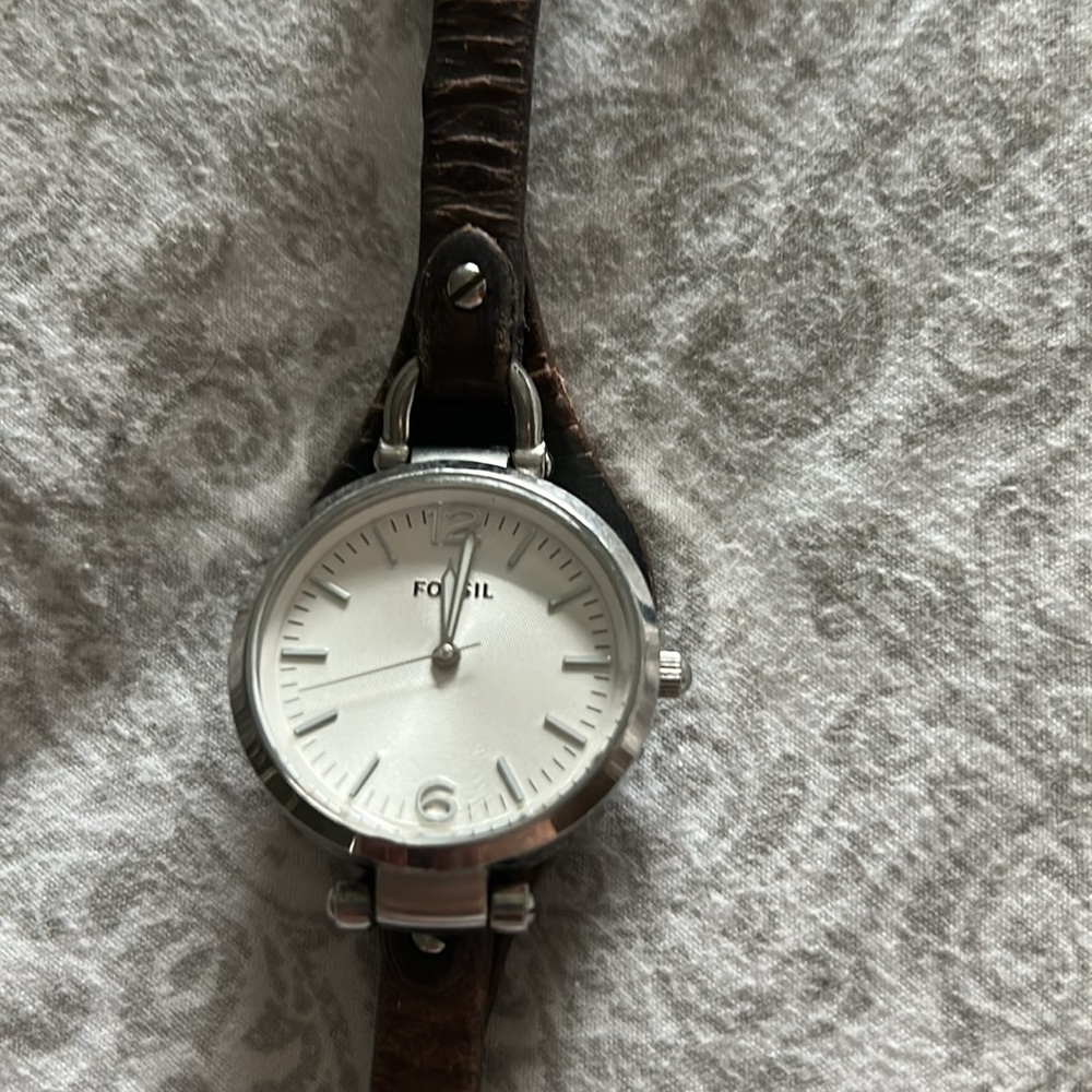 Fossil Women's Brown Leather Strap Watch